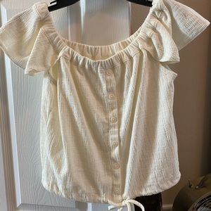 White Madewell Off the Shoulder Top